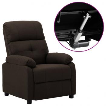 Relaxsessel Elektrisch Dunkelbraun Stoff