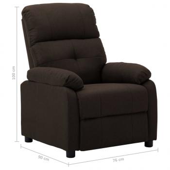 Relaxsessel Elektrisch Dunkelbraun Stoff