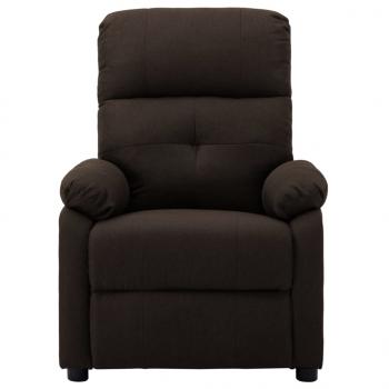 Relaxsessel Elektrisch Dunkelbraun Stoff