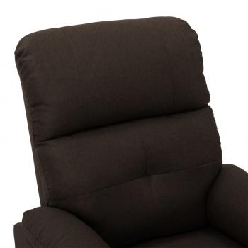 Relaxsessel Elektrisch Dunkelbraun Stoff
