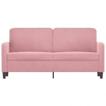 2-Sitzer-Sofa Rosa 140 cm Samt