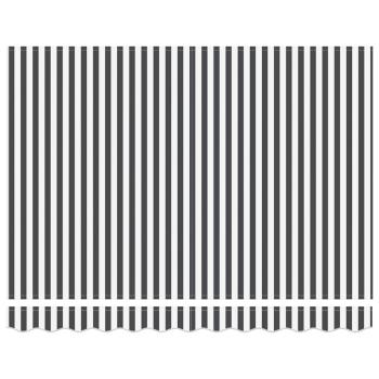 Markise Einziehbar Anthrazit und Weiß 3x2,5 m Stoff & Aluminium