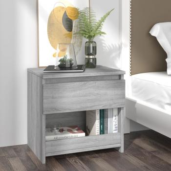Nachttische 2 Stk. Grau Sonoma 40x30x39 cm Holzwerkstoff