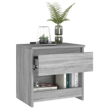 Nachttische 2 Stk. Grau Sonoma 40x30x39 cm Holzwerkstoff