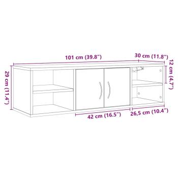 Wandschrank Altholz-Optik 102x30x29 cm Holzwerkstoff