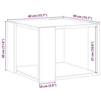 Couchtisch Artisan-Eiche 40x40x30 cm Holzwerkstoff