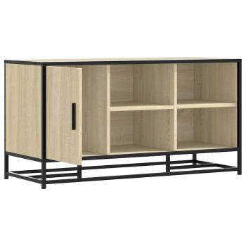 Schuhbank Sonoma-Eiche 100x40x53,5 cm Holzwerkstoff und Metall