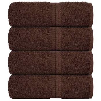 ARDEBO.de - Seiftücher 4 Stk. Braun 30x30 cm 360 g/m² 100% Baumwolle