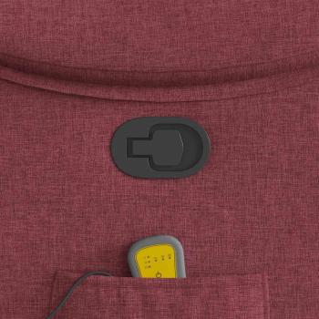 Massagesessel Weinrot Stoff