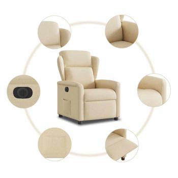 Relaxsessel Elektrisch Creme Stoff