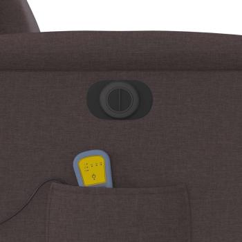 Massagesessel Elektrisch Dunkelbraun Stoff