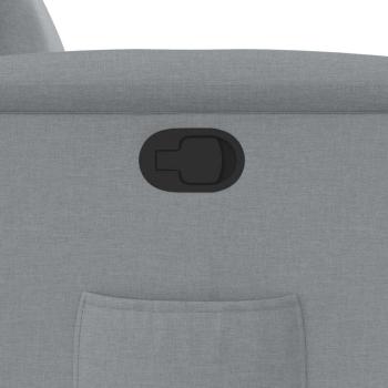 Relaxsessel mit Aufstehhilfe Hellgrau Stoff