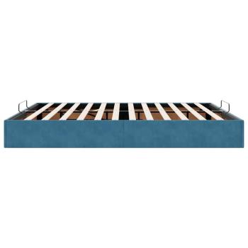 Ottoman-Bett ohne Matratze Dunkelblau 160x200 cm Samt