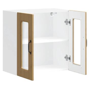 Küchen-Hängeschrank mit Glastür Artisan-Eiche Holzwerkstoff