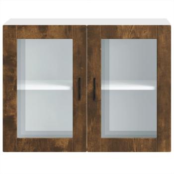 Küchen-Hängeschrank mit Glastür Porto Räuchereiche