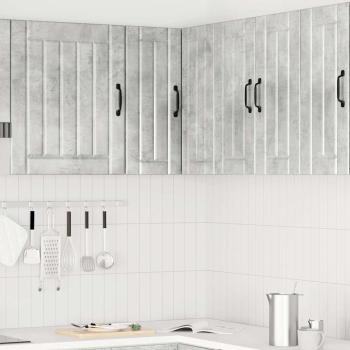 Küchen-Eckhängeschrank Lucca Betongrau Holzwerkstoff