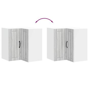 Küchen-Eckhängeschrank Lucca Grau Sonoma Holzwerkstoff
