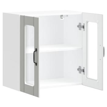 Küchen-Hängeschrank mit Glastür Lucca Weiß Holzwerkstoff