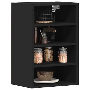 ARDEBO.de - Hängeschrank Schwarz 40x29,5x60 cm Holzwerkstoff