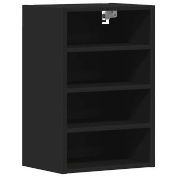 Hängeschrank Schwarz 40x29,5x60 cm Holzwerkstoff