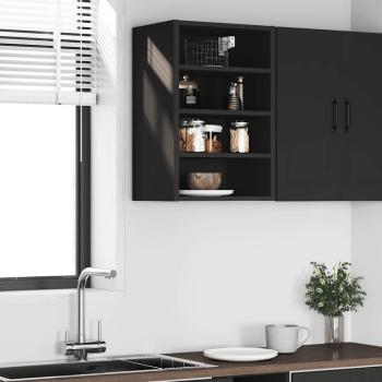 Hängeschrank Schwarz 40x29,5x60 cm Holzwerkstoff