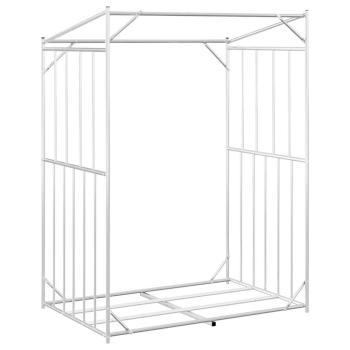 Brennholzregal mit Regenschutz 150x100x200 cm Verzinkter Stahl