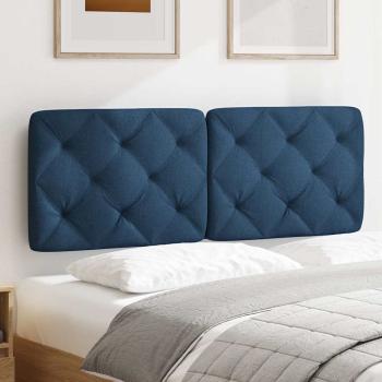 Kopfteil-Kissen Blau 120 cm Stoff