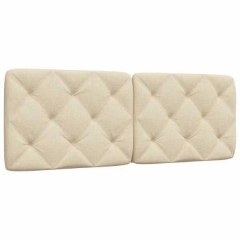 ARDEBO.de - Kopfteil-Kissen Creme 140 cm Stoff