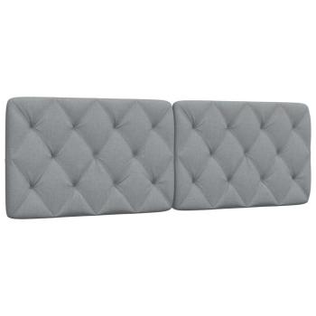 ARDEBO.de - Kopfteil-Kissen Hellgrau 160 cm Stoff