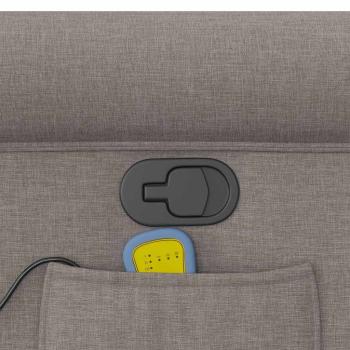 Massagesessel Taupe Stoff