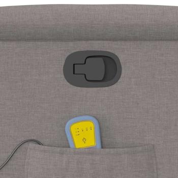 Massagesessel mit Aufstehhilfe Taupe Stoff