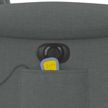 Massagesessel Elektrisch Dunkelgrau Stoff