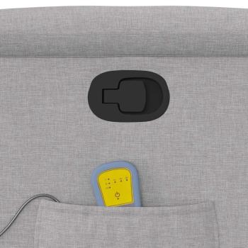 Massagesessel mit Aufstehhilfe Wolkengrau Stoff