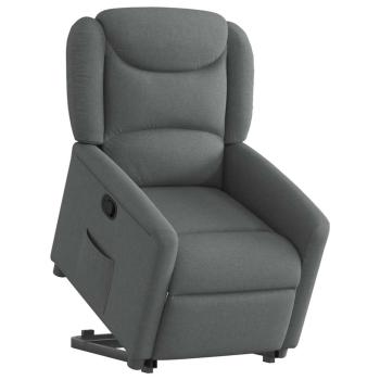 ARDEBO.de - Relaxsessel mit Aufstehhilfe Dunkelgrau Stoff