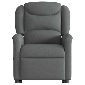 Relaxsessel mit Aufstehhilfe Dunkelgrau Stoff