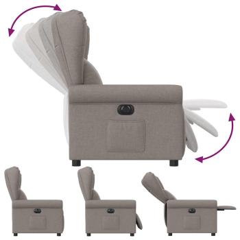 Relaxsessel Elektrisch Taupe Stoff