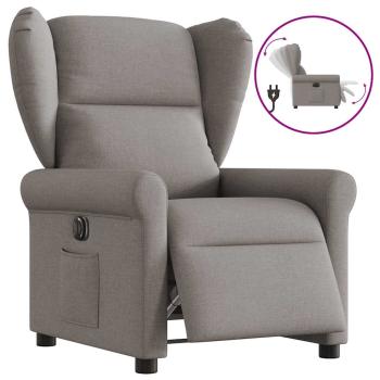 Relaxsessel Elektrisch Taupe Stoff