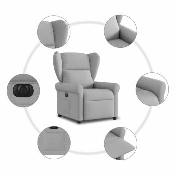 Relaxsessel Elektrisch Wolkengrau Stoff