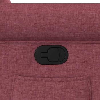 Relaxsessel mit Aufstehhilfe Weinrot Stoff