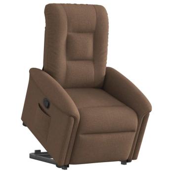ARDEBO.de - Relaxsessel mit Aufstehhilfe Braun Stoff