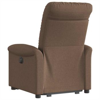 Relaxsessel mit Aufstehhilfe Braun Stoff