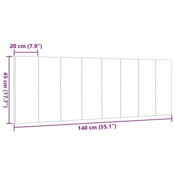 Kopfteil-Kissen Blau 140 cm Stoff