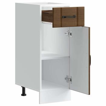 Küchen-Unterschrank Lucca Braun Eichen-Optik Holzwerkstoff