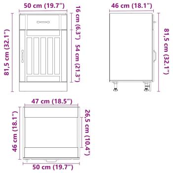 Küchen-Unterschrank Lucca Altholz-Optik Holzwerkstoff