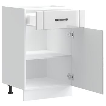 Küchen-Unterschrank Lucca Hochglanz-Weiß Holzwerkstoff