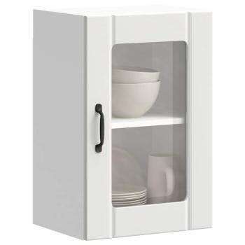 ARDEBO.de - Küchen-Hängeschrank mit Glastür Lucca Weiß