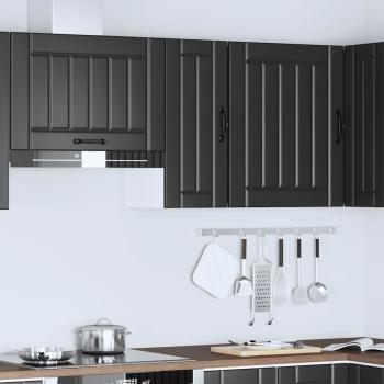 Küchen-Hängeschrank Lucca Schwarz Holzwerkstoff