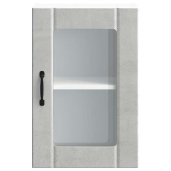 Küchen-Hängeschrank mit Glastür Lucca Betongrau