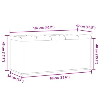 Sitzbank mit Stauraum Altholz-Optik 102x42x45 cm Holzwerkstoff