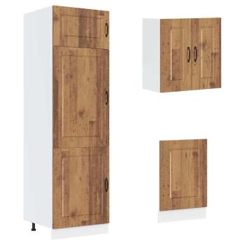 8-tlg. Küchenschrank-Set Kalmar Altholz-Optik Holzwerkstoff